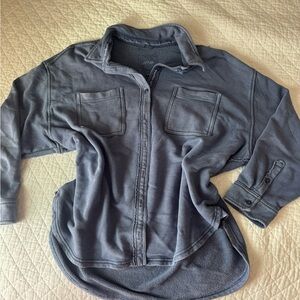 Aerie Blue Oversized Button Up